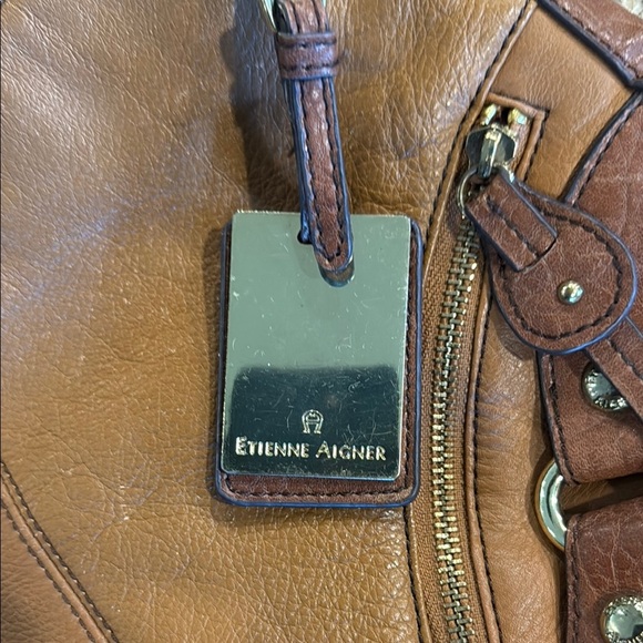 Etienne Aigner Brown Leather Shoulder Bag - Picture 3 of 3